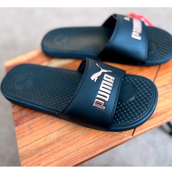 Puma Cool Cat BX Wns Slides Black Rose Gold Womens Size 11 Sandals NWT - Picture 9 of 12